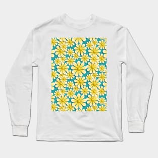 Daisy Flowers Splash Long Sleeve T-Shirt